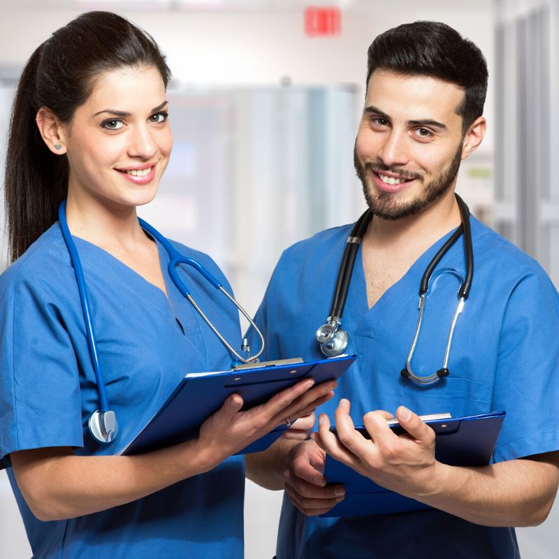 Nurse providing healthcare