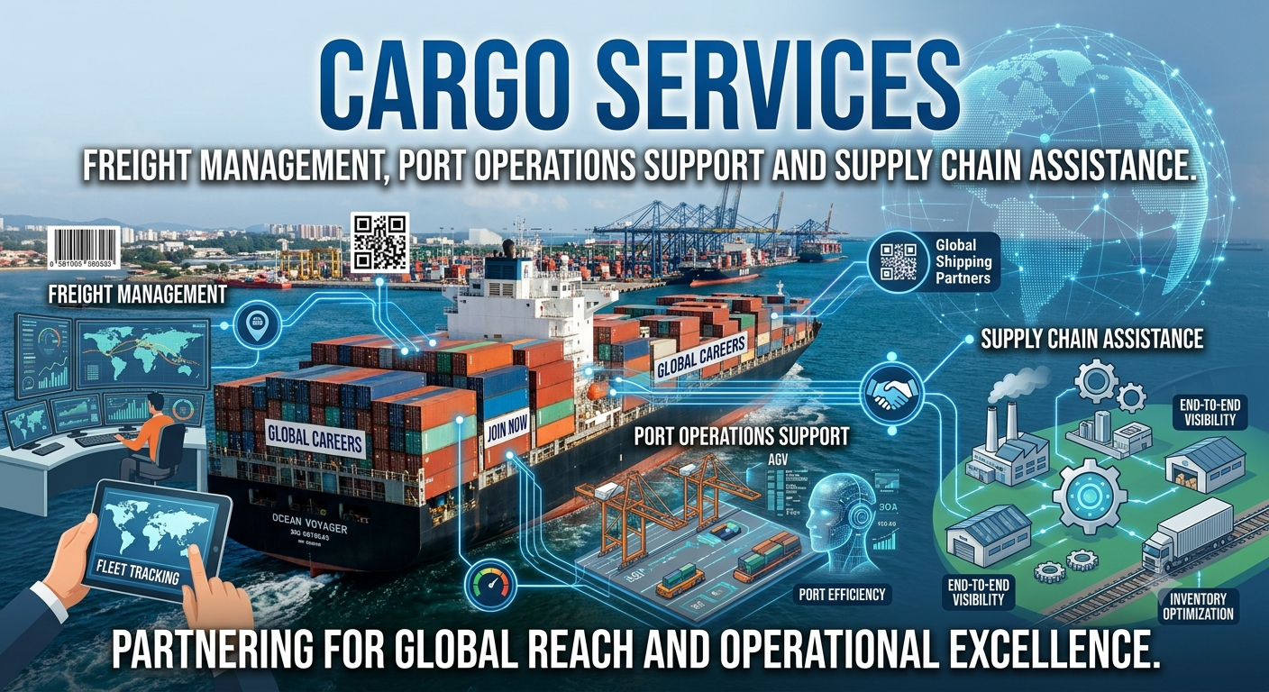 Cargo containers and port crane